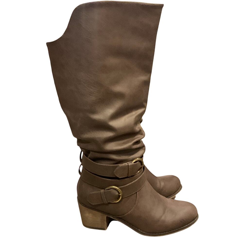 Journey Wide Calf Women’s Late Boot Dark Brown Sz 8.5